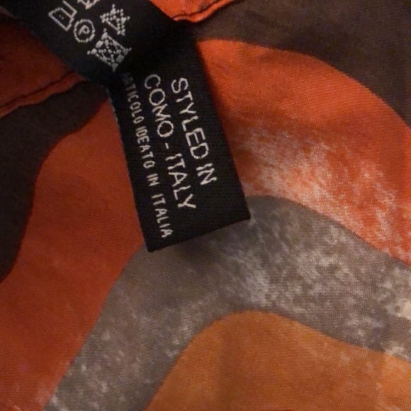 Coveri collection 100%silk scarf top - Picture 6 of 7